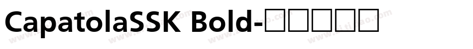 CapatolaSSK Bold字体转换